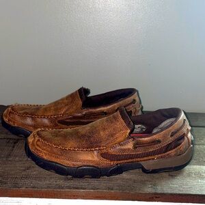 Men's Brown Twisted X Loafers